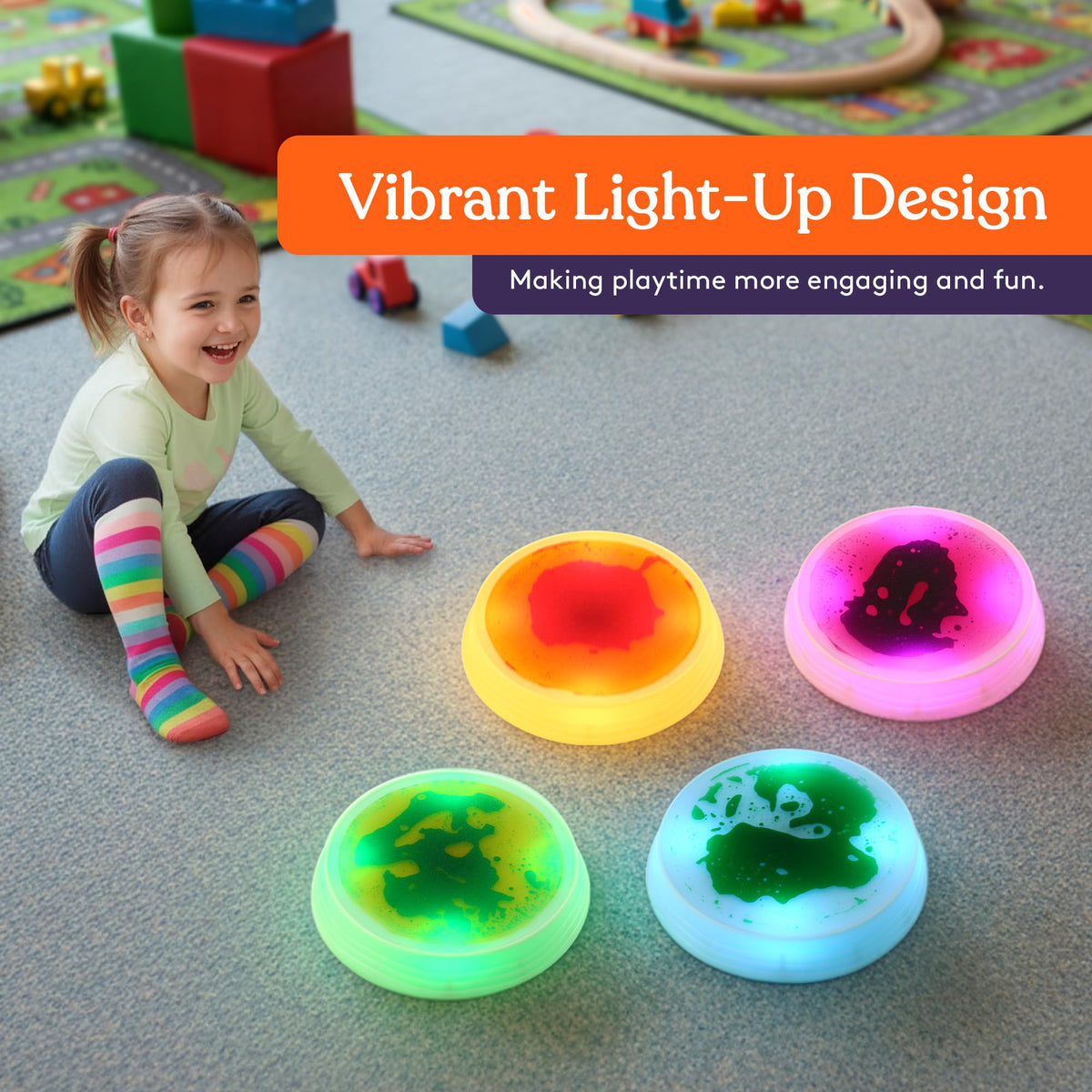 Liquid gel LED stepping stones, view 2