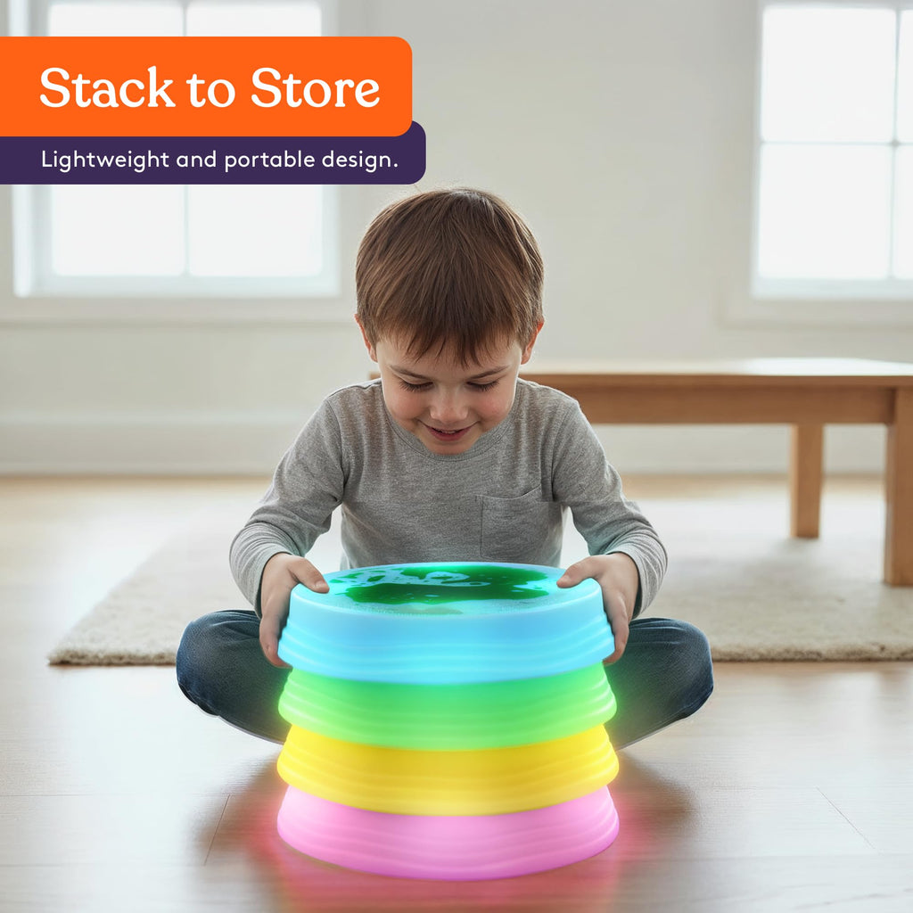 Liquid gel LED stepping stones, view 3