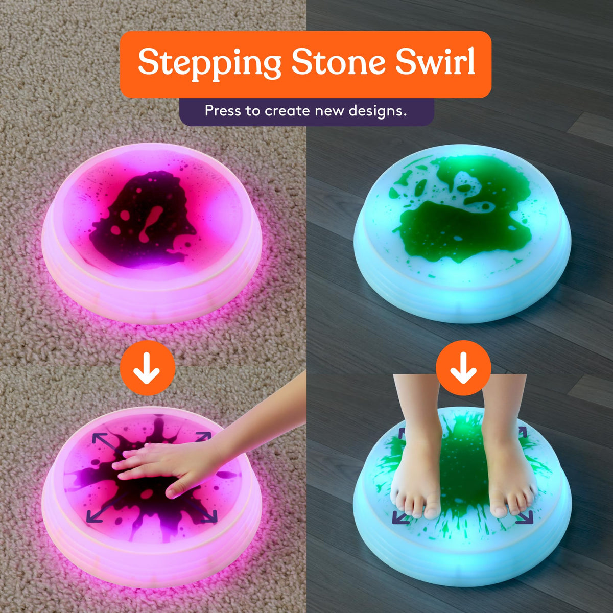 Liquid gel LED stepping stones, view 5