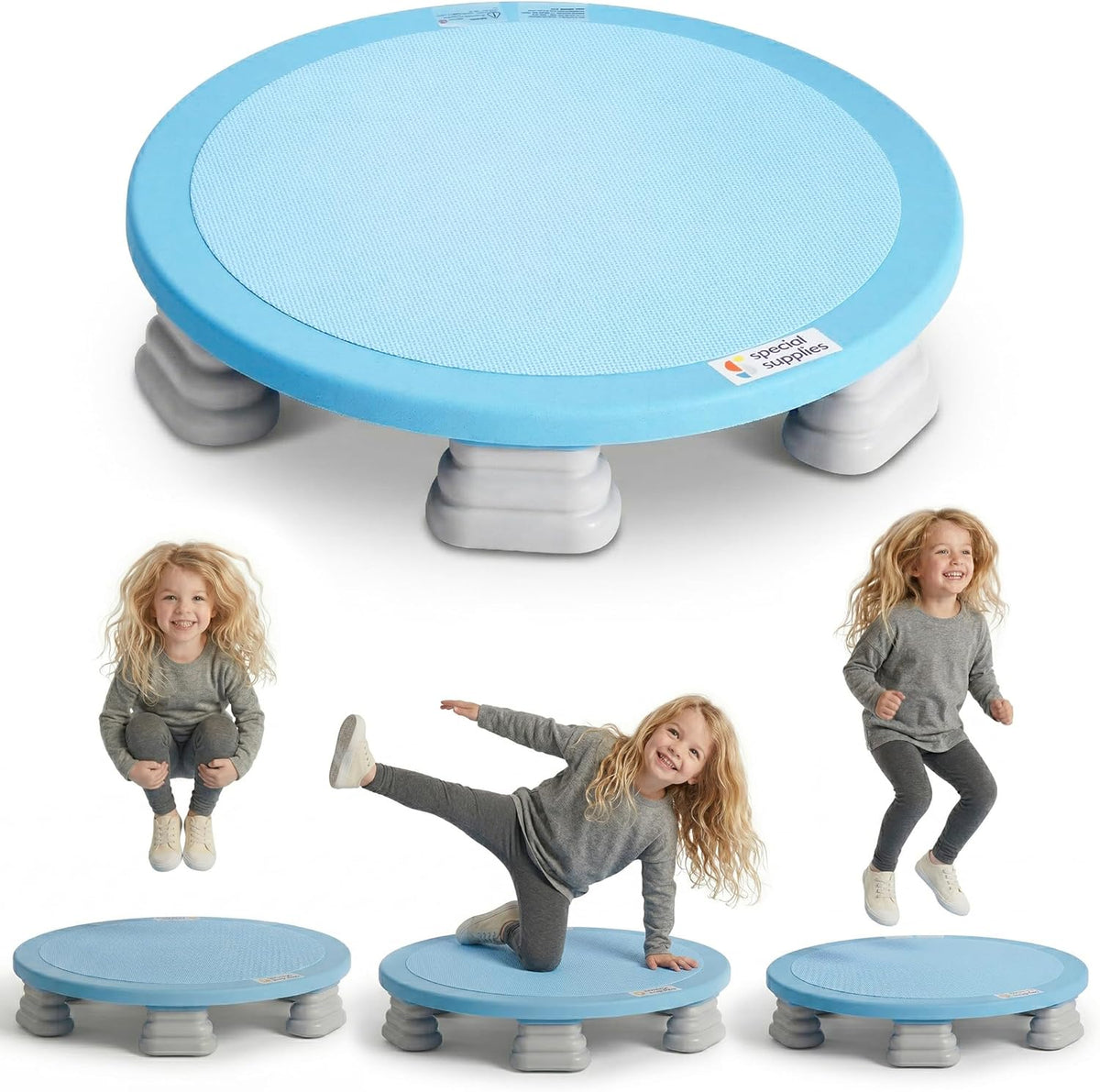 Kids trampoline board for sensory and balance play