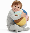 14-inch round minky vibrating sensory pillow with textured bumps