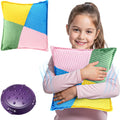 13-inch ribbed square vibrating sensory pillow