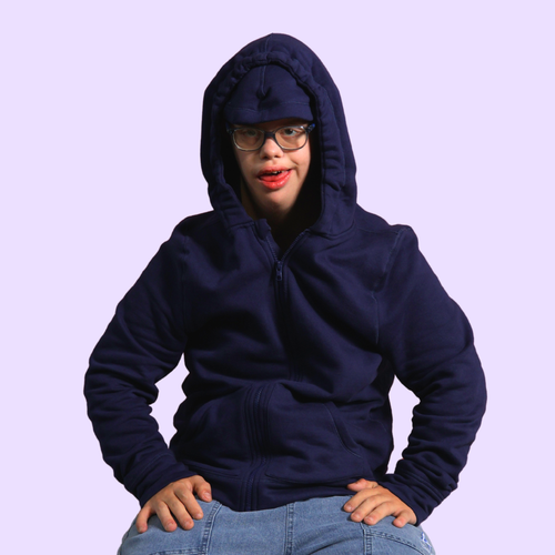 Adult QuietSense zip sound reducing hoodie, view 2
