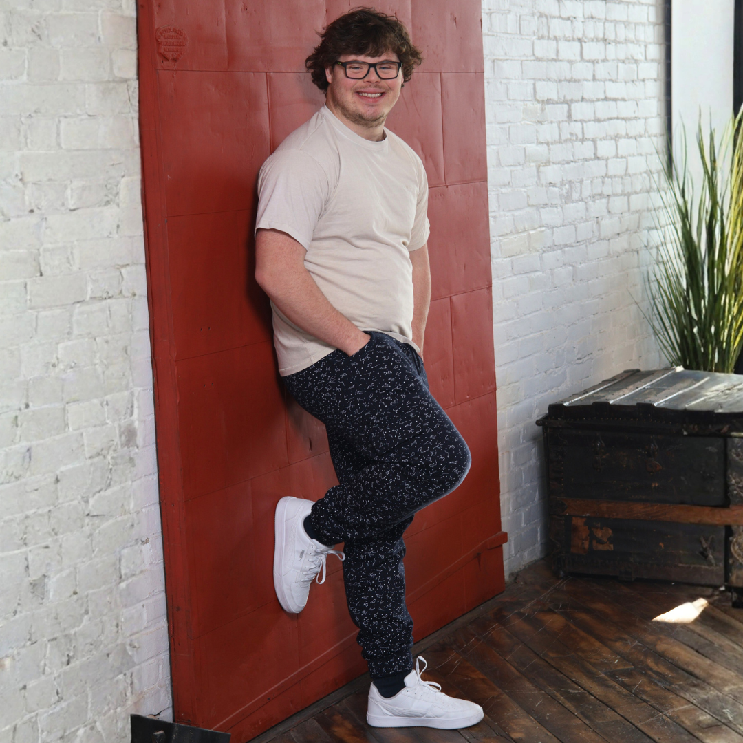 Adult sensory friendly fidget joggers, view 2