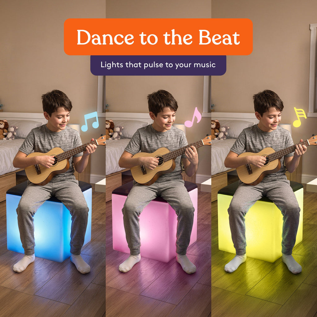 LED light-up cube seat and table, view 5