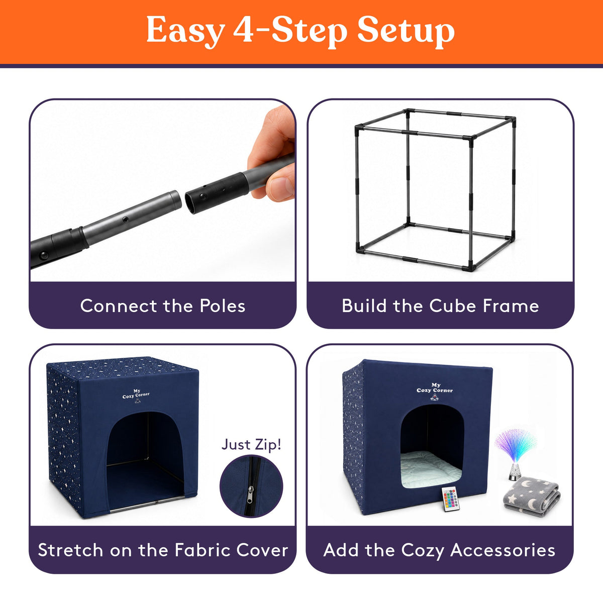 How to set up the blackout sensory tent