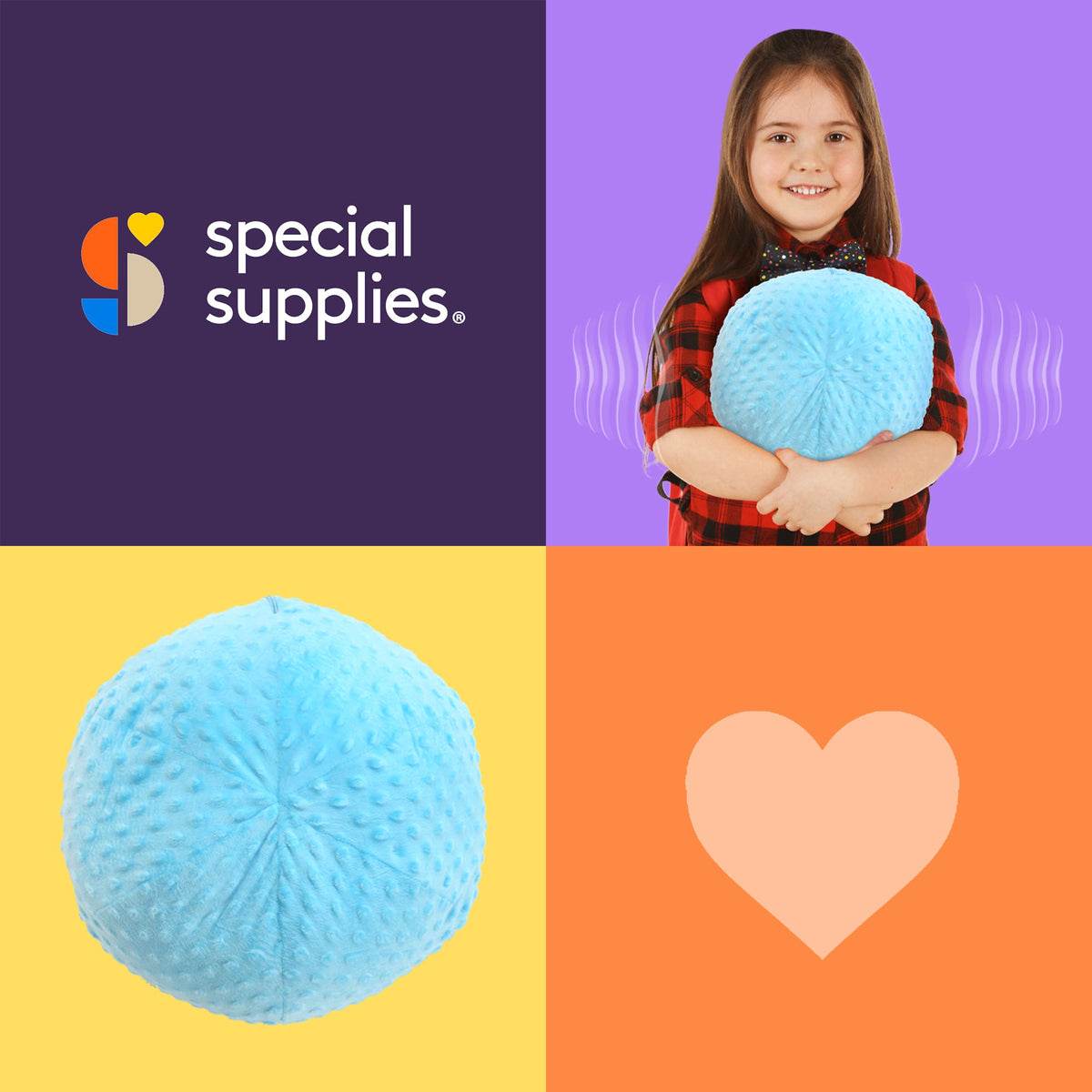 Vibrating sensory ball pillow, multipack boxes