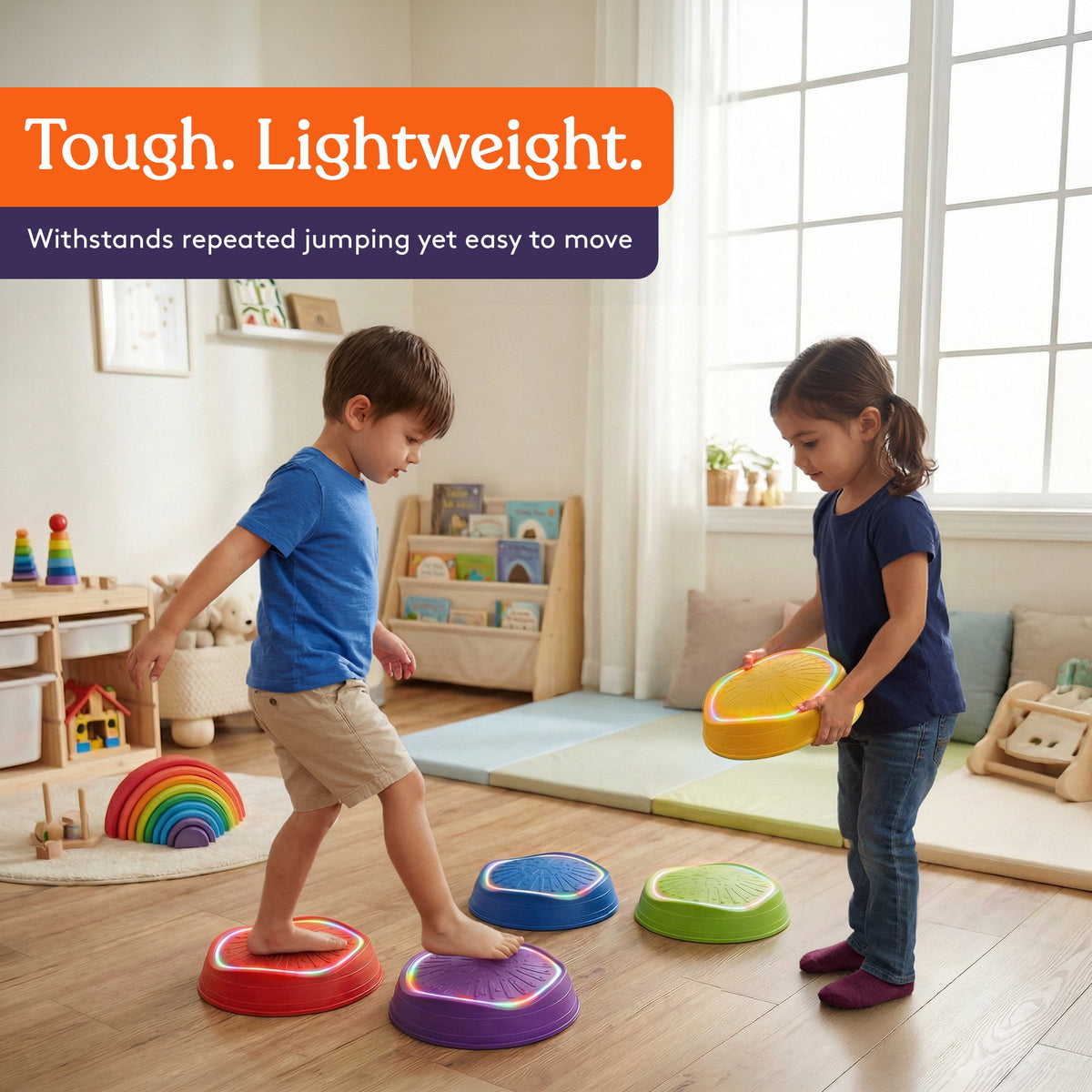 Musical LED stepping stones for kids, view 4
