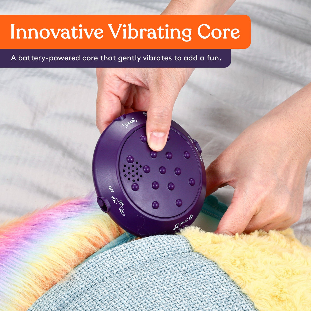 Multi-textured vibrating sensory pillow, view 5
