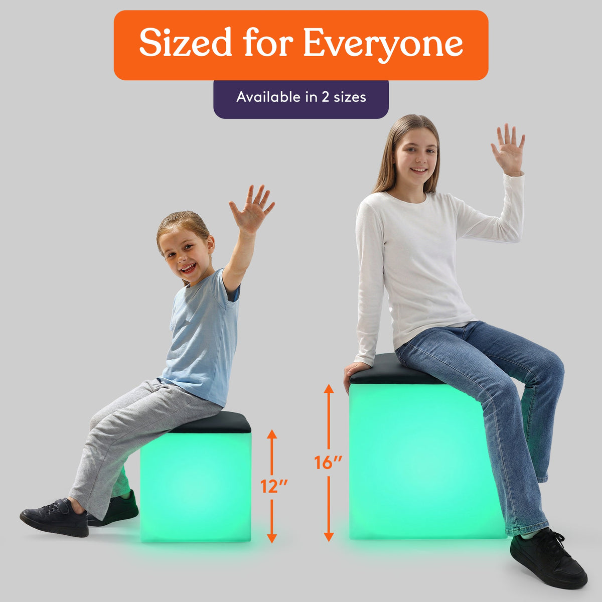 LED light-up cube seat and table, view 4