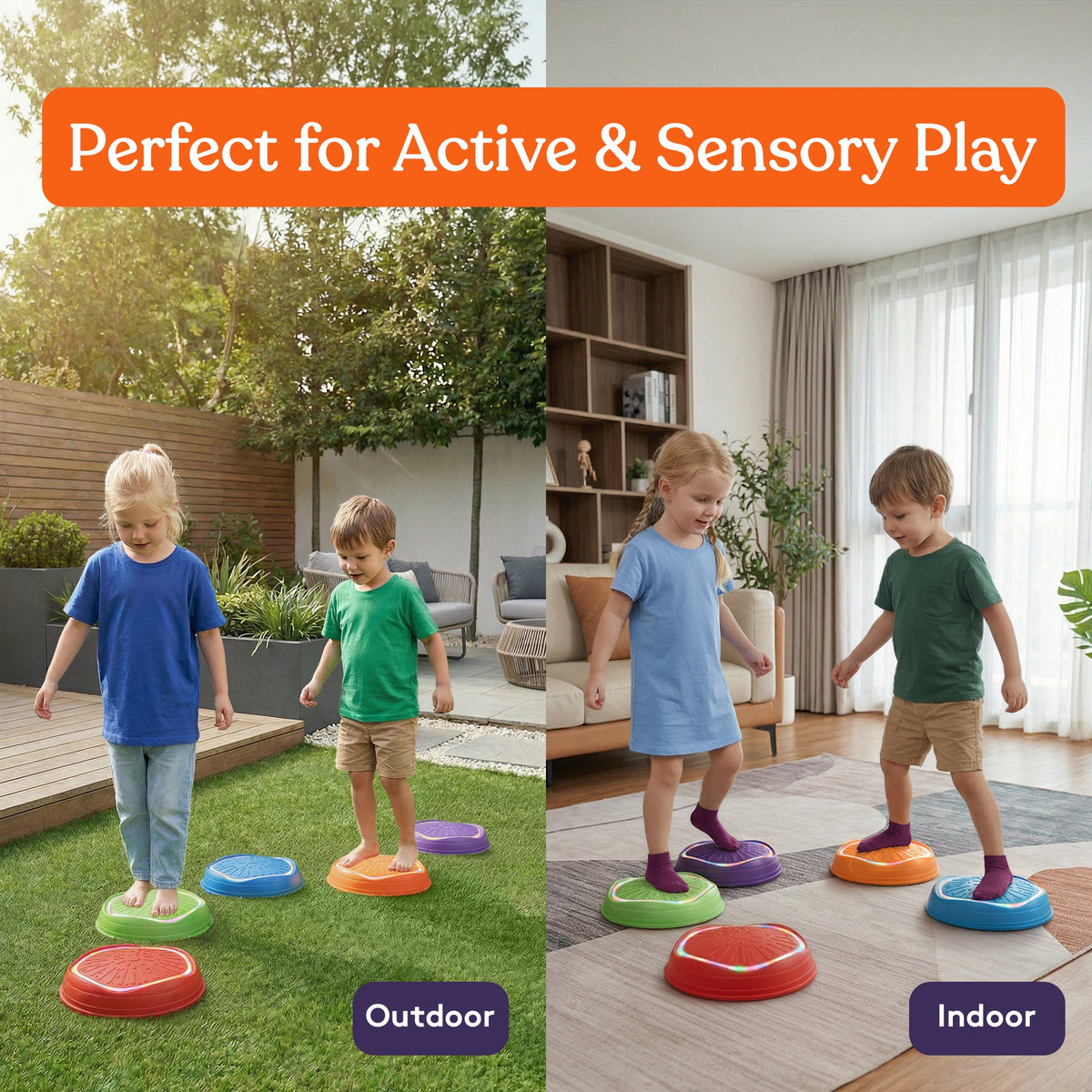 Musical LED stepping stones for kids, view 7