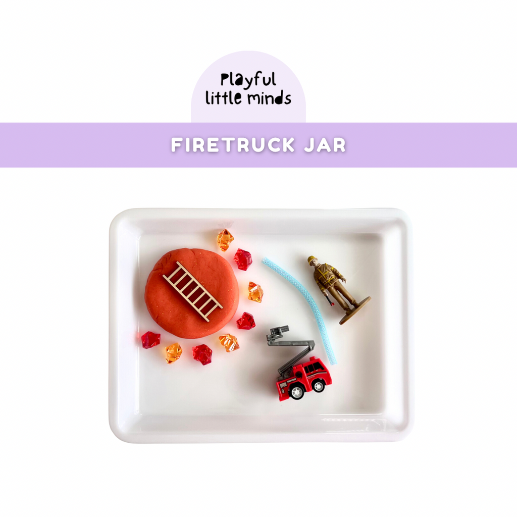 Firetruck playdough sensory kit, view 4