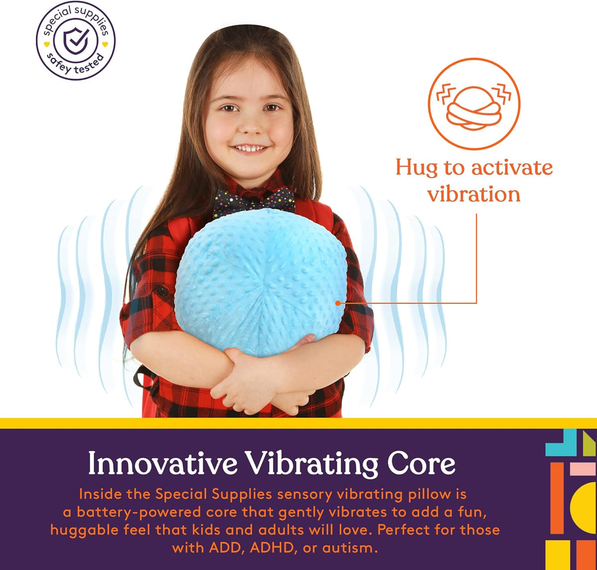 Vibrating sensory ball pillow, view 2