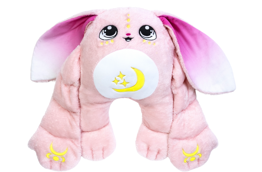 Mylo, an orange 5lb weighted Moon Pal plush