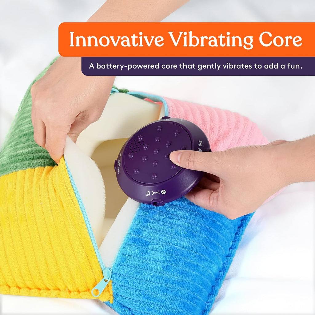 Ribbed square vibrating sensory pillow, view 8
