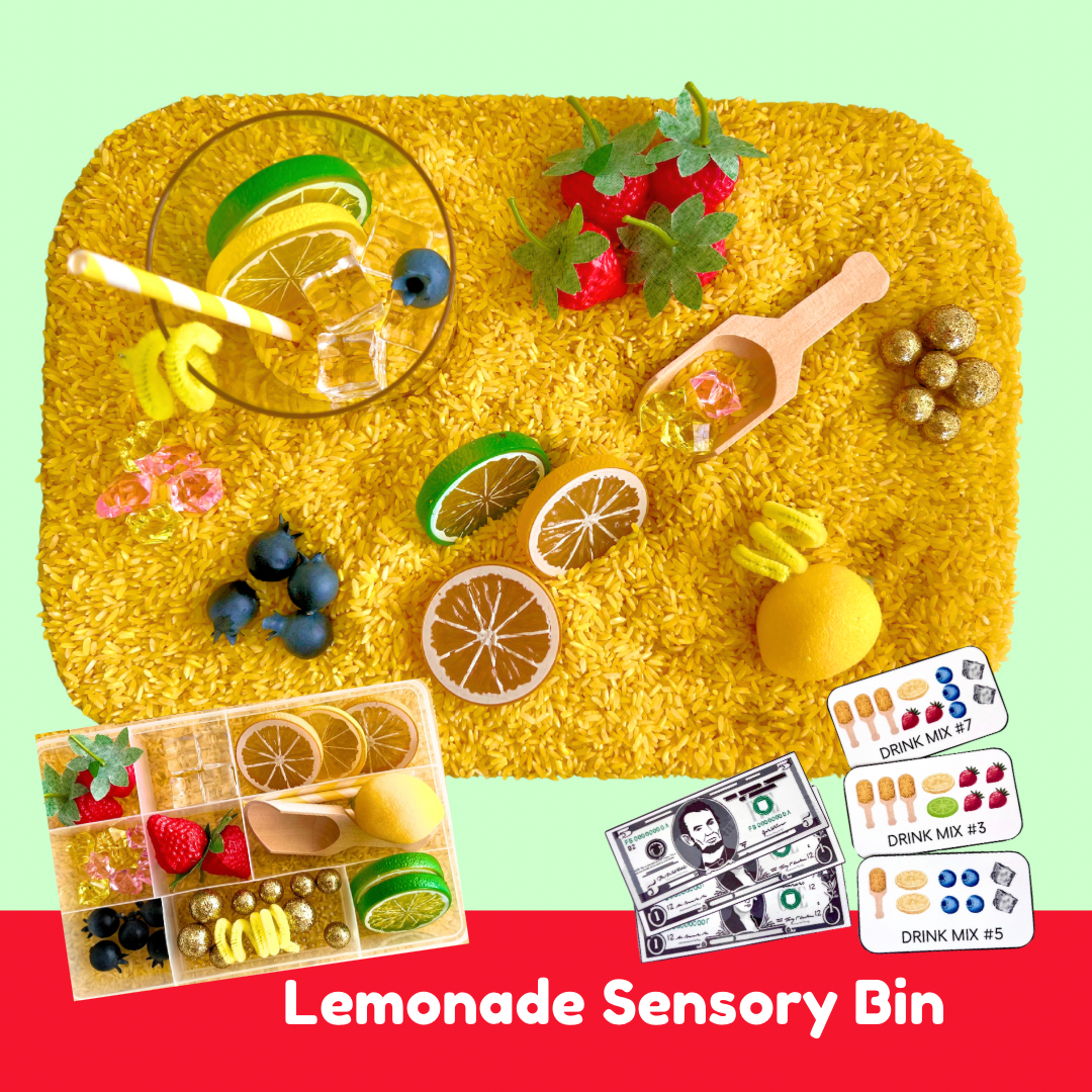 Lemonade stand sensory bin kit, view 4