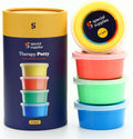 Therapy putty gift set with four tubs in four strengths