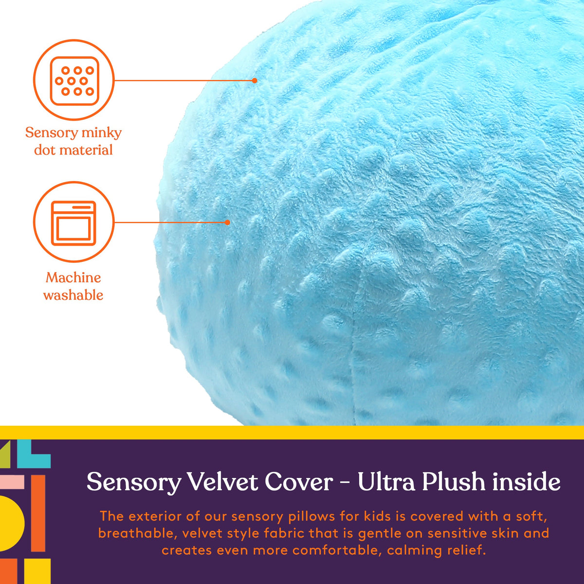 Vibrating sensory ball pillow, view 3