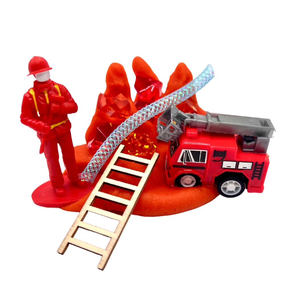Firetruck playdough sensory kit, view 2