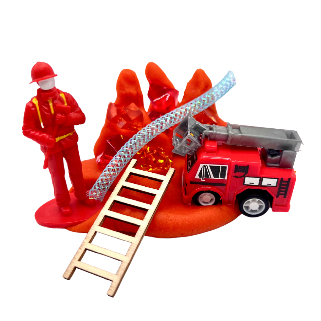 Firetruck playdough sensory kit, view 2