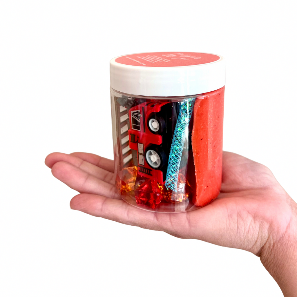 Firetruck playdough sensory kit, view 7