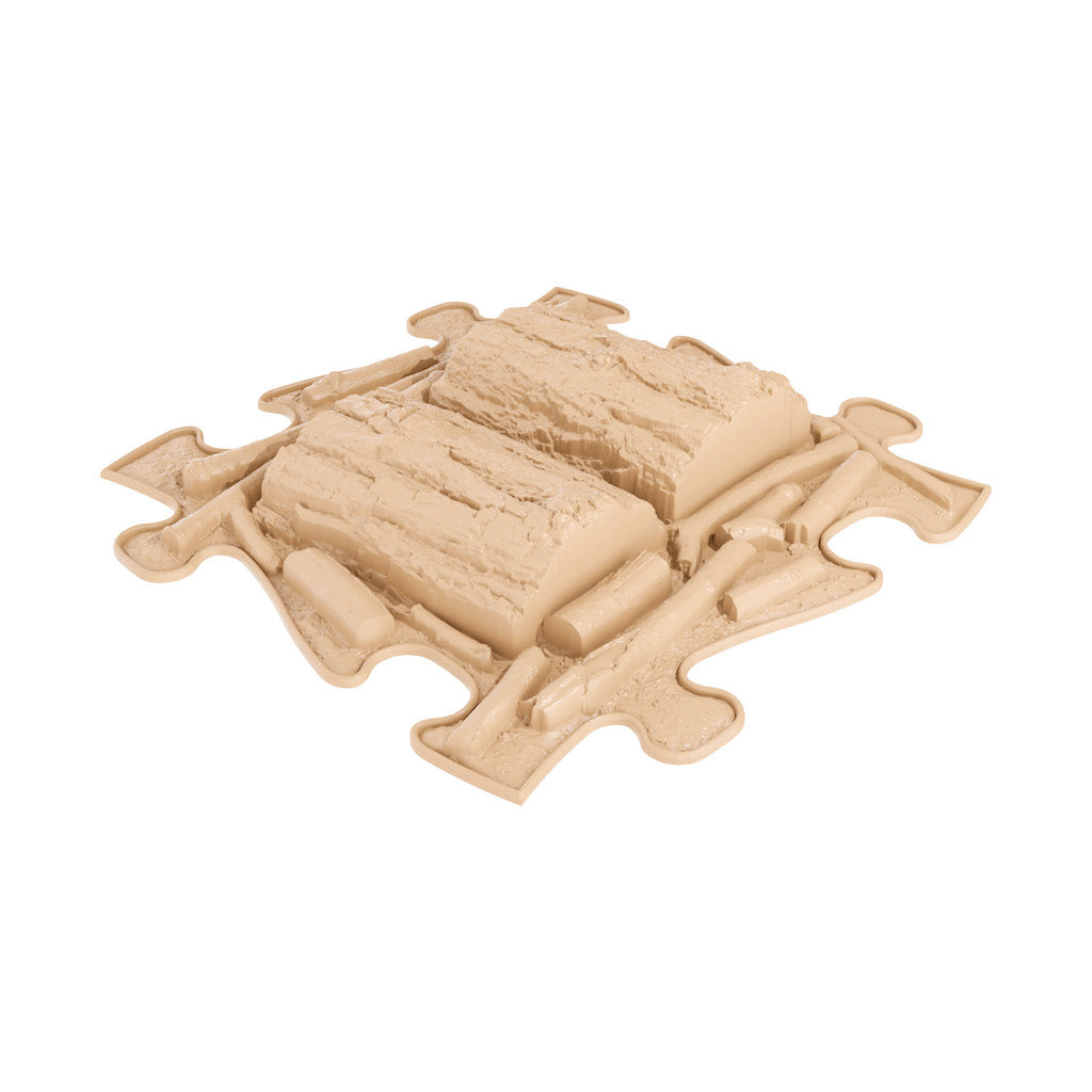 Logs sensory play mat, firm, in beige