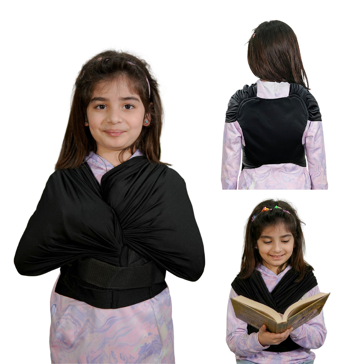 Wearable Hug compression vest in black, view 12