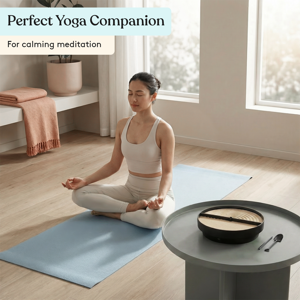 Zen garden sand spinner used during meditation