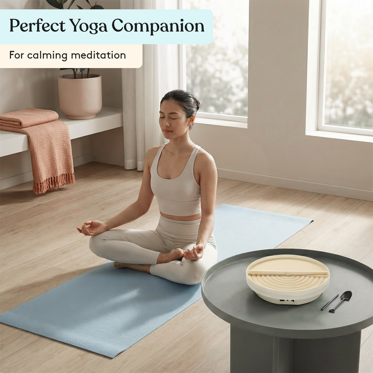 Zen garden sand spinner used during meditation, view 19
