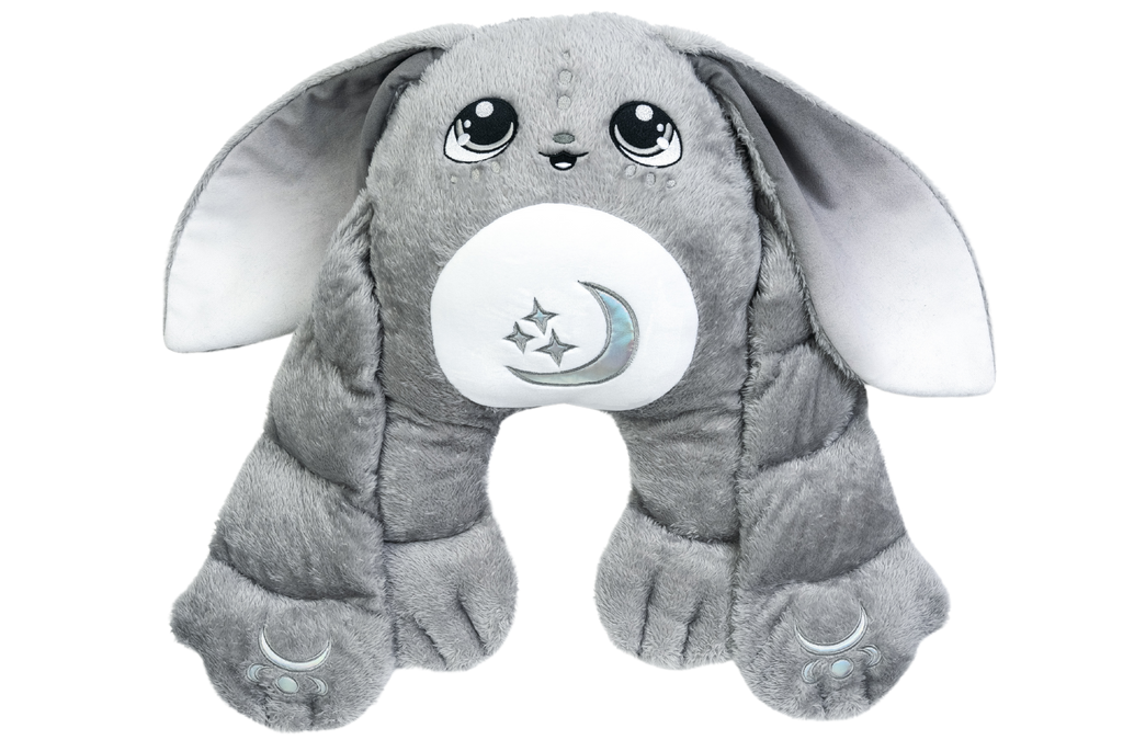 Gamma, a green jumbo 5lb weighted Moon Pal plush