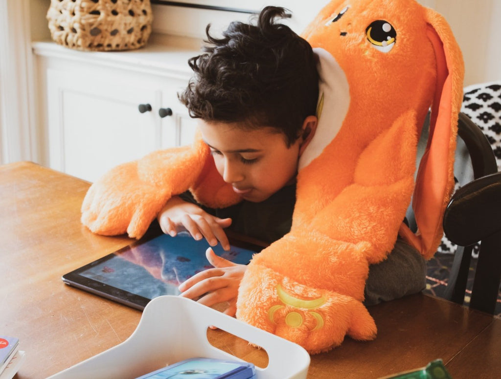Orange Nova weighted Moon Pal in a lifestyle setting