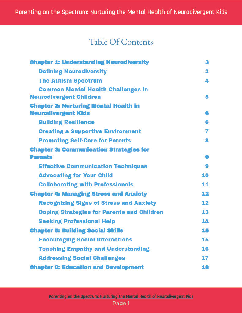 Parenting on the Spectrum e-book, inside page
