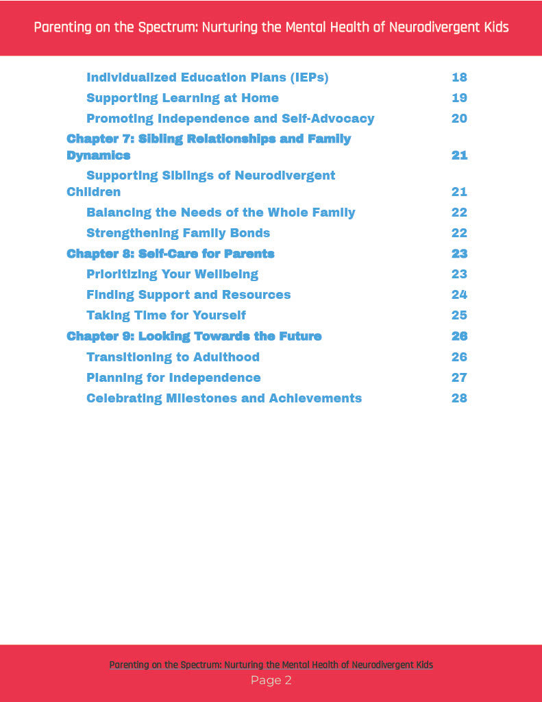 Parenting on the Spectrum e-book, inside page, view 3