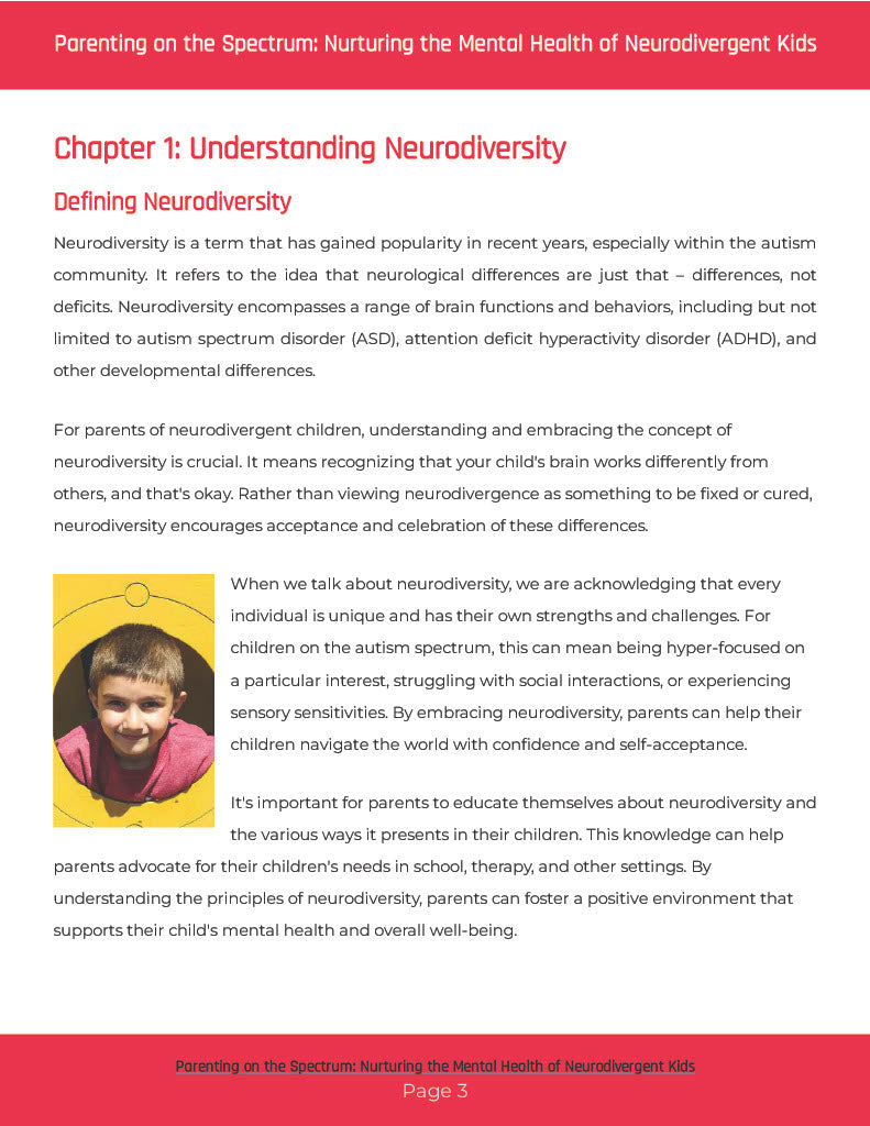 Parenting on the Spectrum e-book, inside page, view 4