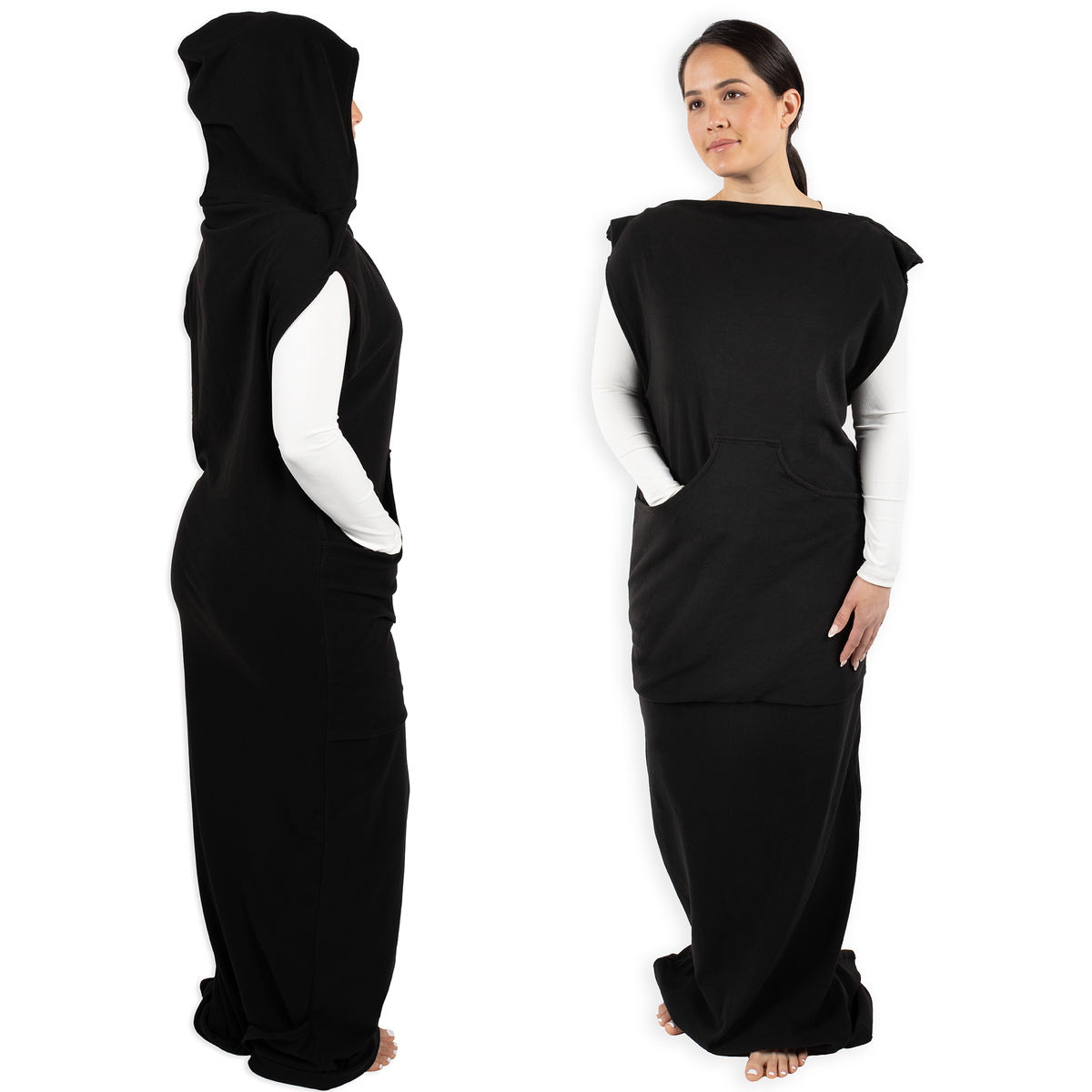 Wearable compression blanket hoodie, view 6