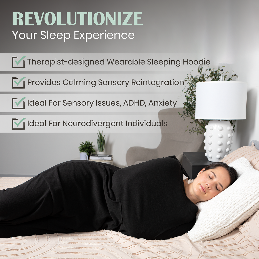 Wearable compression blanket hoodie, view 3
