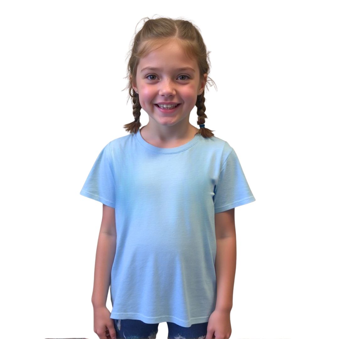 Kids sensory compression t-shirt worn by a model