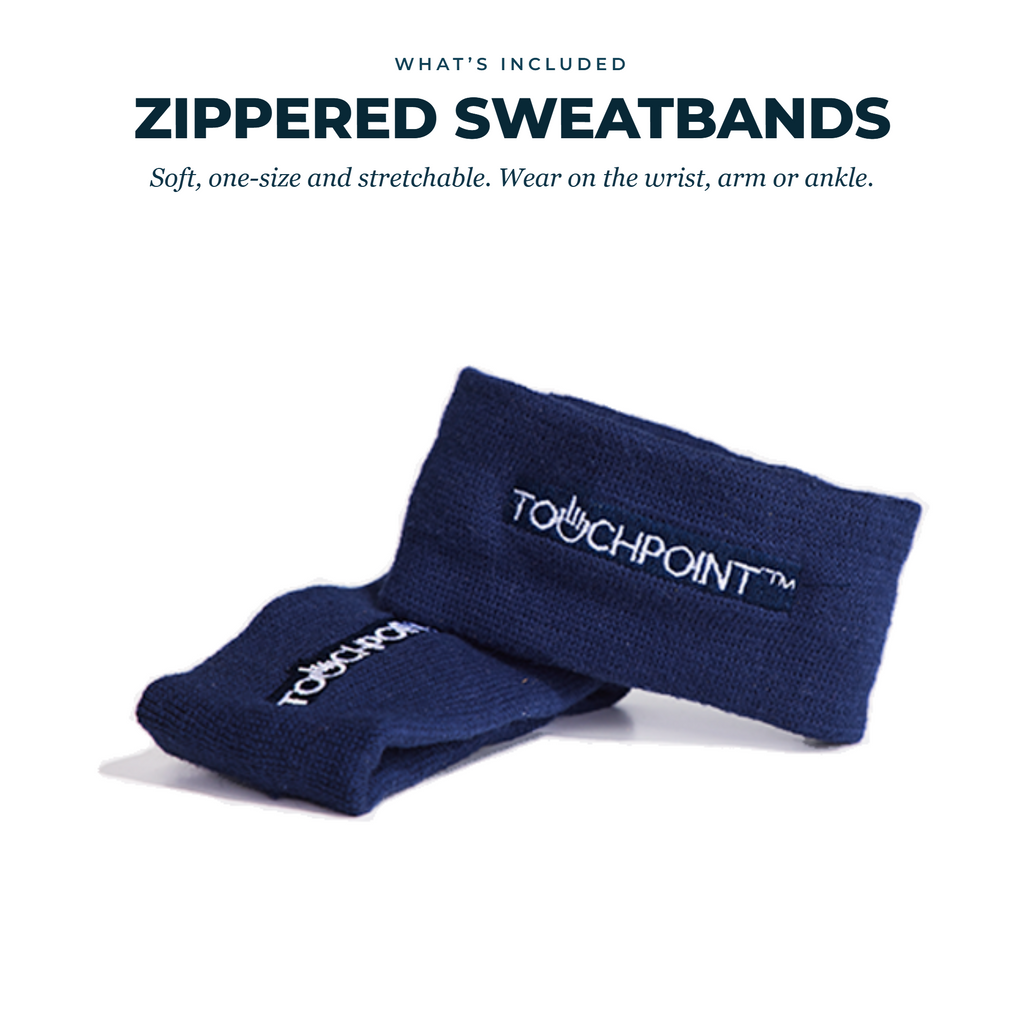 TouchPoints zippered sweatbands included in the Sensory Support set