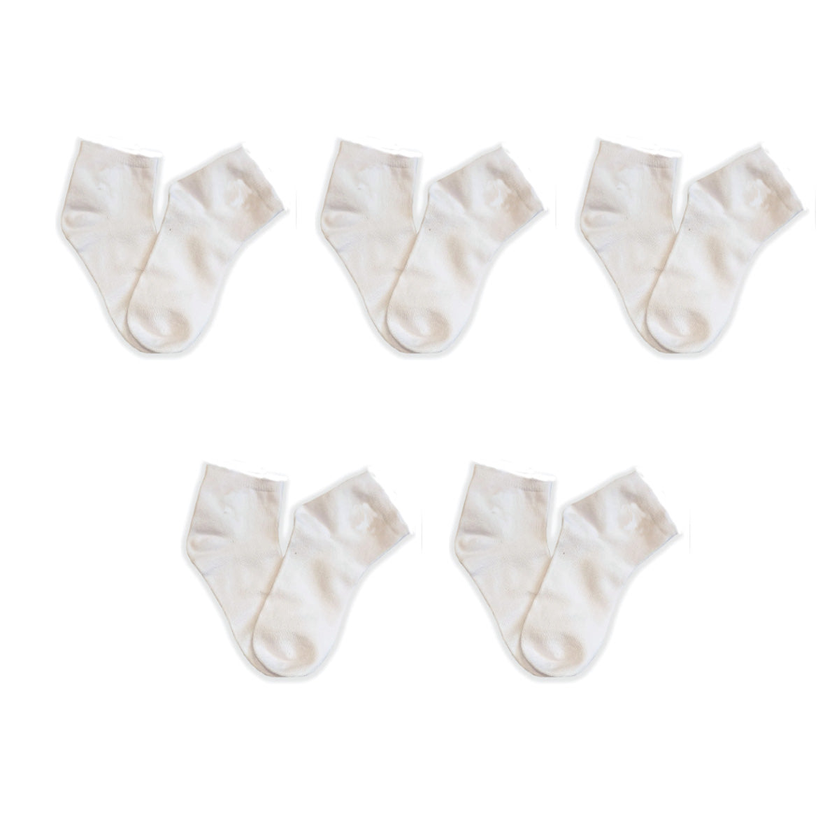 SmoothToe sensory ankle socks, 5 pack in white