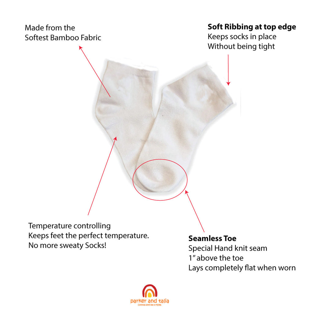SmoothToe sensory ankle socks features graphic