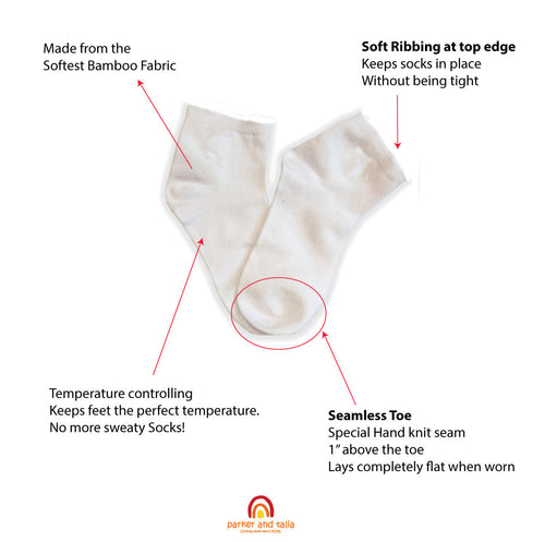 SmoothToe sensory ankle socks features graphic