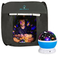 Sensory blackout tent for kids with galaxy light projector