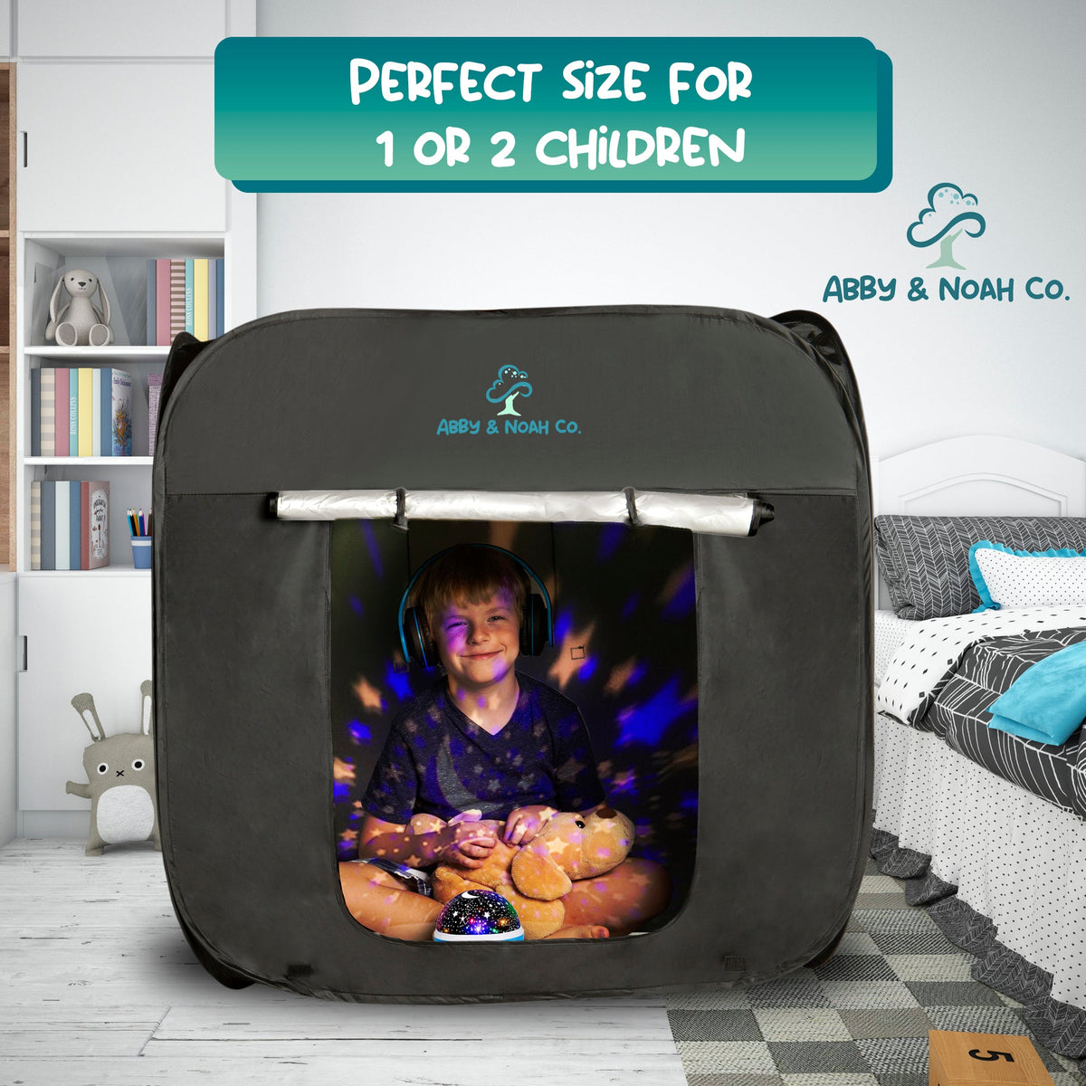 Sensory blackout tent with galaxy projector, view 6