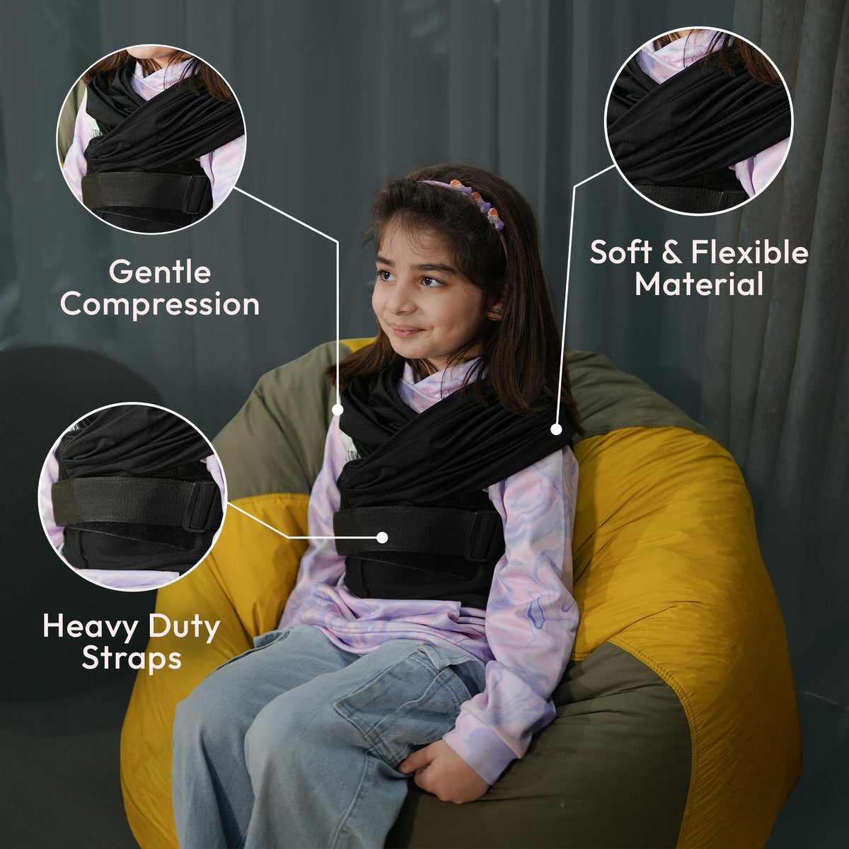 Wearable Hug compression vest, size small, view 6