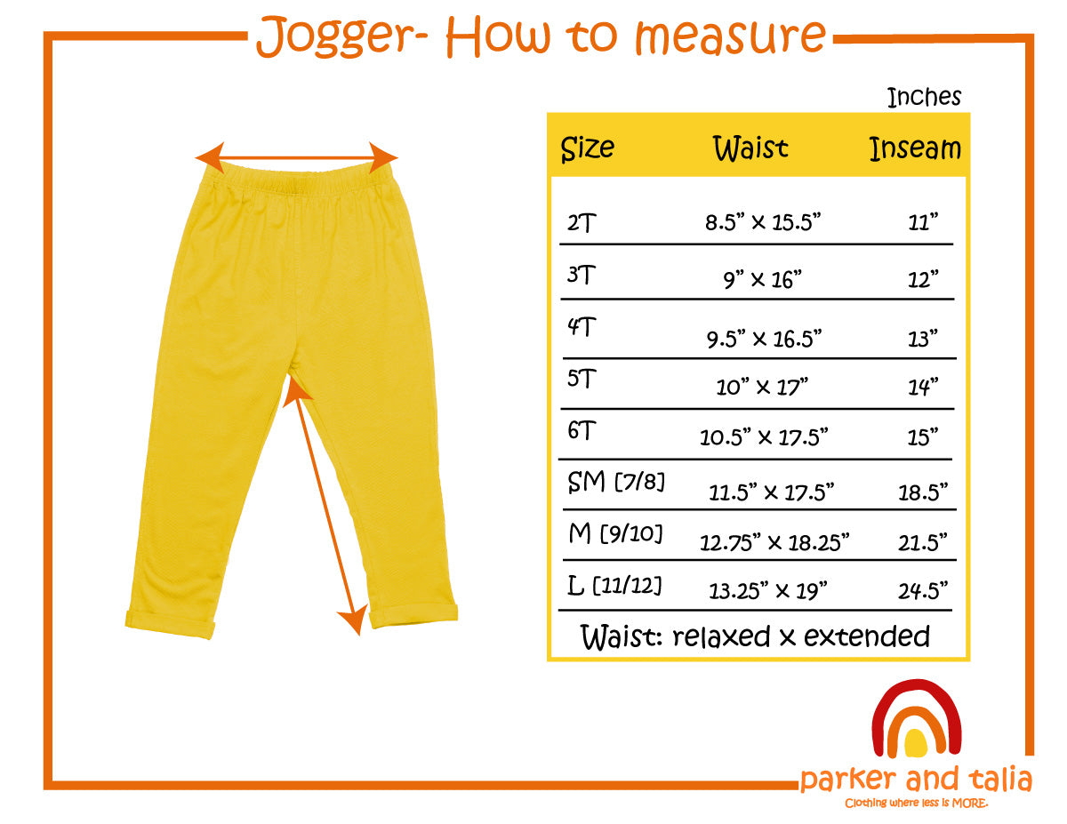 How to measure for the Everyday sensory friendly jogger