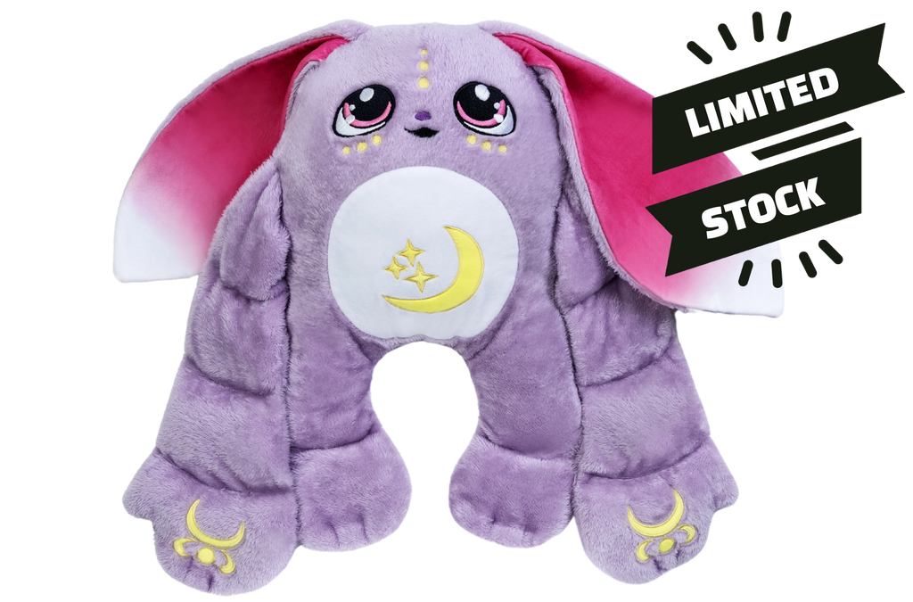 Opal, a purple 5lb weighted Moon Pal plush