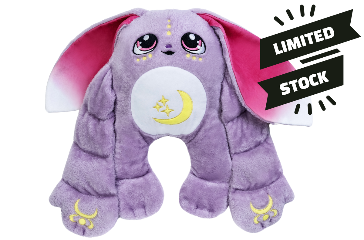 Opal, a purple 5lb weighted Moon Pal plush