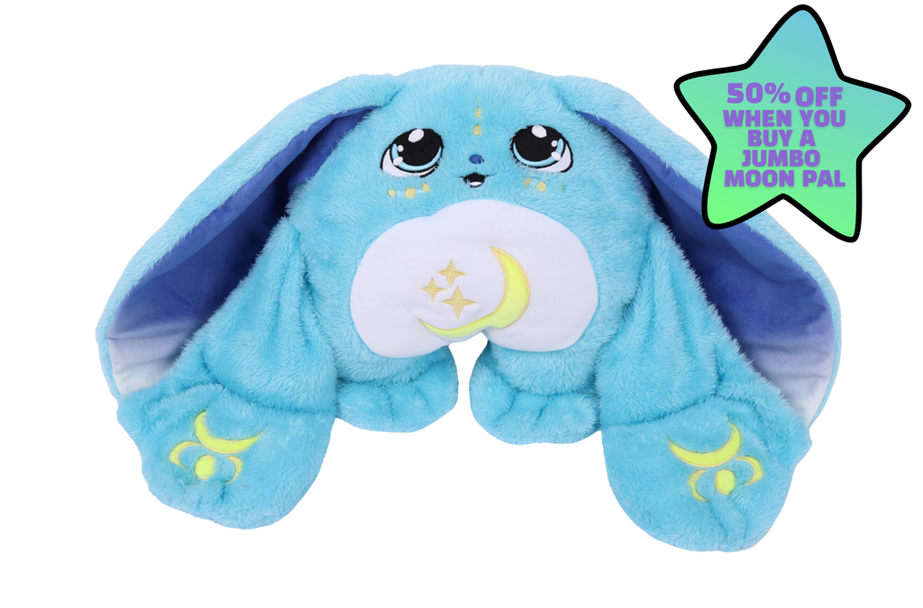Bo Jr., a kid-sized 2.5lb weighted Moon Pal plush