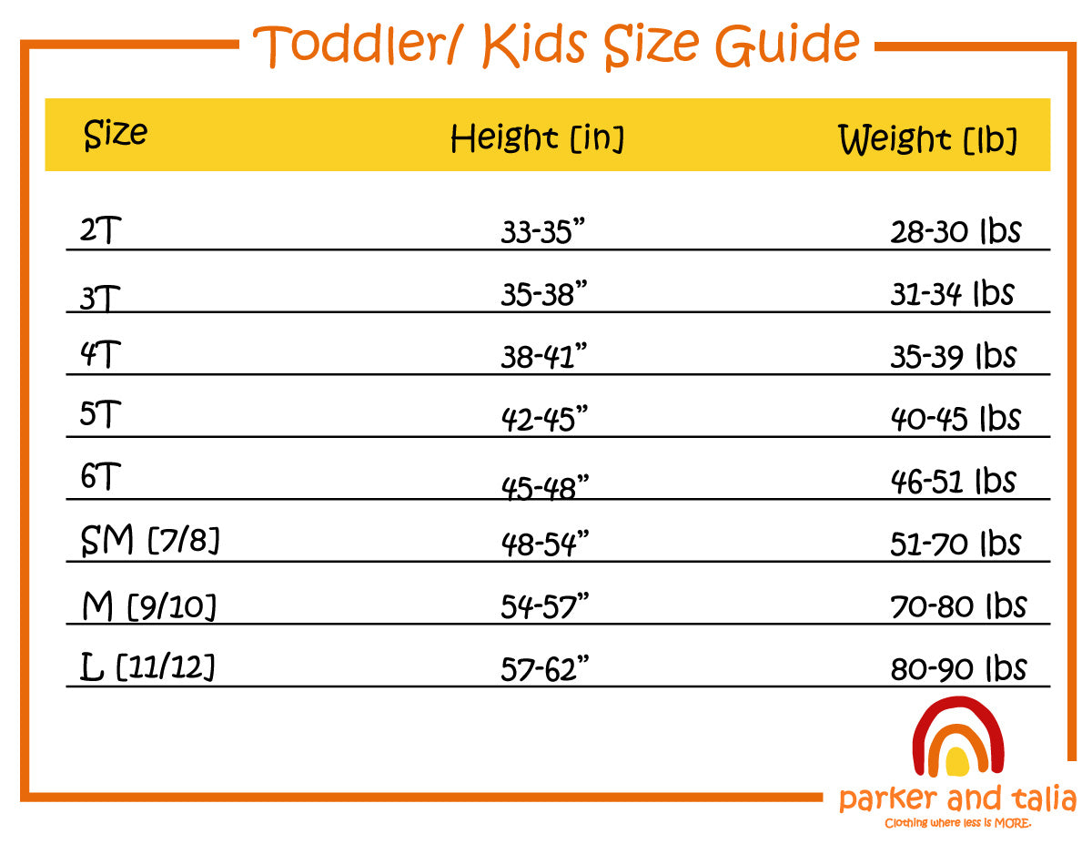 Everyday sensory friendly jogger toddler and kids size guide
